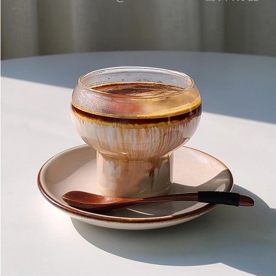 Ly Thủy Tinh Uống Cocktail / Sữa Chua / Cà Phê Trong Suốt Sáng Tạo 300ml