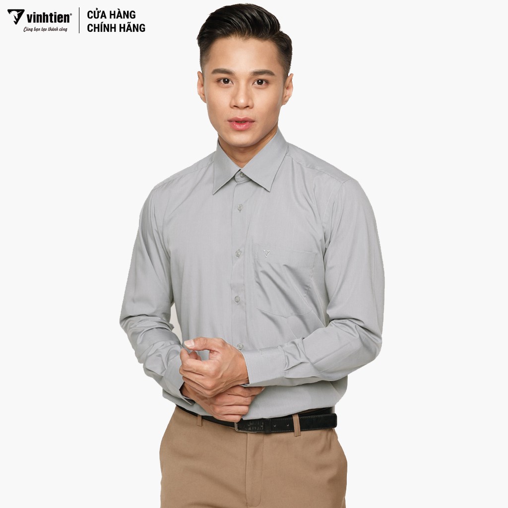 Áo Sơ Mi Dài Tay Màu Tencel-Spun Regular Fit 325 Vĩnh Tiến - VM5-G519