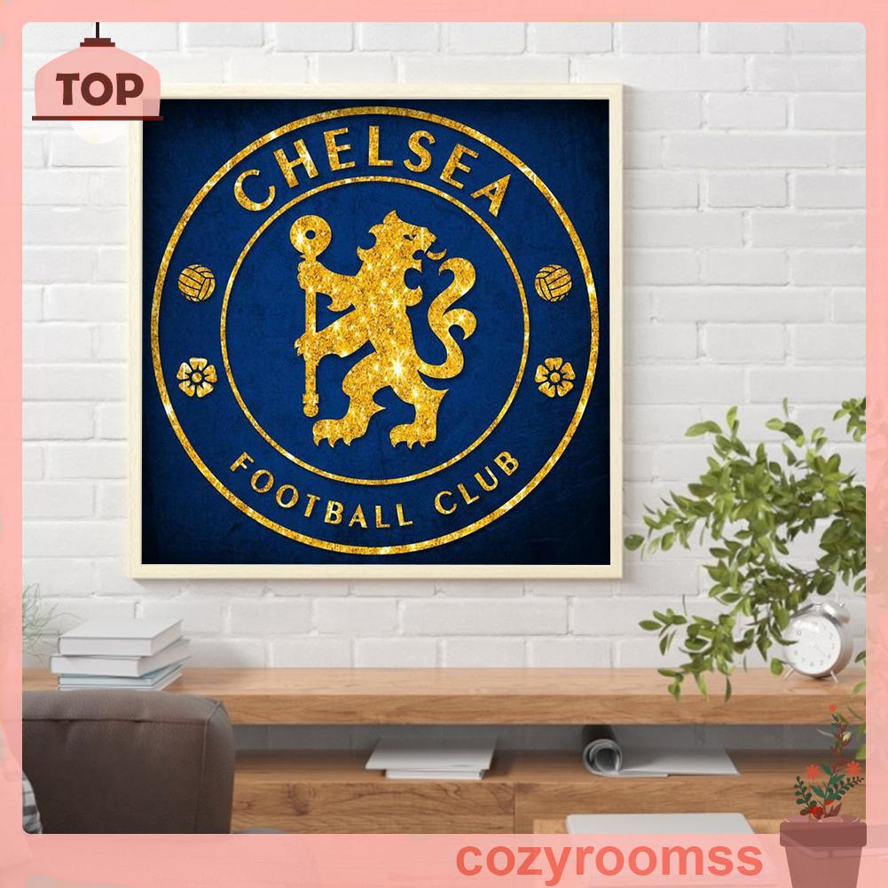 Bộ tranh đính đá tự làm hình logo Chelsea