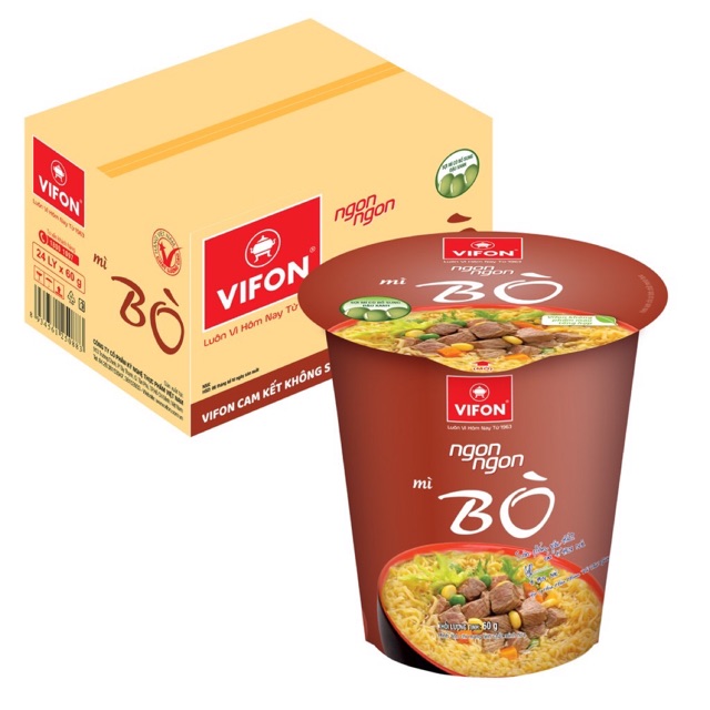 Mỳ cốc bò vifon -[ thùng 24 cốc]