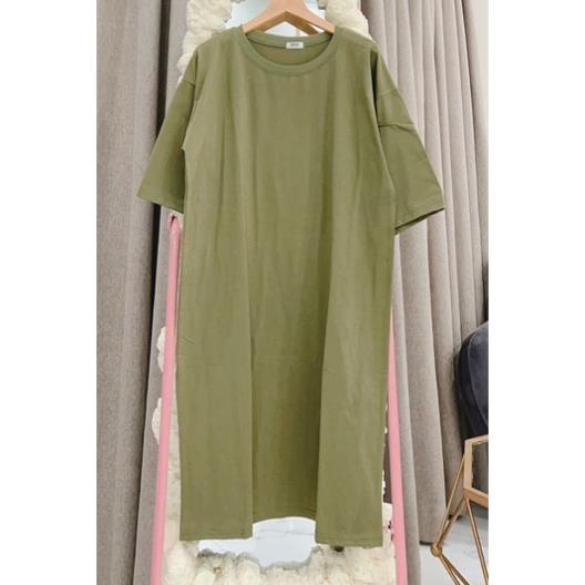 Đầm Vintage 3 Màu Nâu Rêu Và Đỏ Dáng Suông🌸 Váy Trơn Xuông Tay Lỡ Chất Thun Form Rộng Đẹp Bánh Bèo Cá Tính Ulzzang 🌸