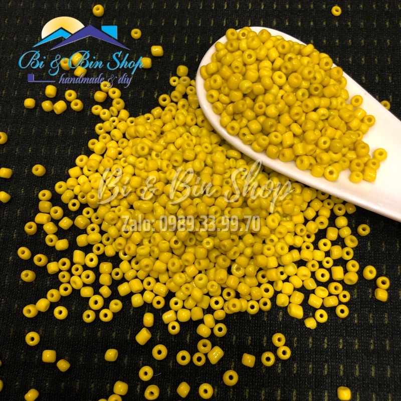 90g Hạt Cườm Đại 4mm Màu Sứ Đính Kết Trang Phục, Làm Trang Sức Handmade