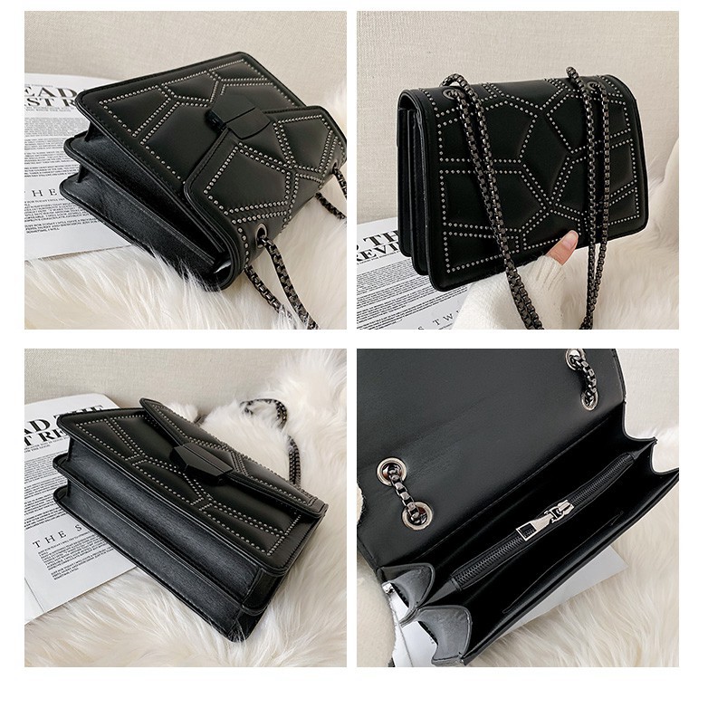 Túi xách nữ đeo chéo họa tiết khối đính đá cực chất 2021 TX19 túi đeo chéo -Chip Xinh Boutique | BigBuy360 - bigbuy360.vn