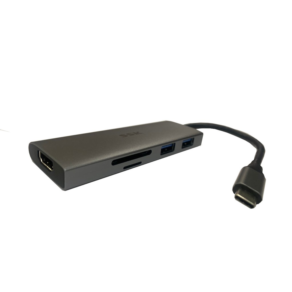 Cáp chuyển Type C sang 2 USB 3.0 + HDMI + đọc thẻ nhớ micro SD/TF thẻ nhớ SD SSK SC 103 ( SC103 )