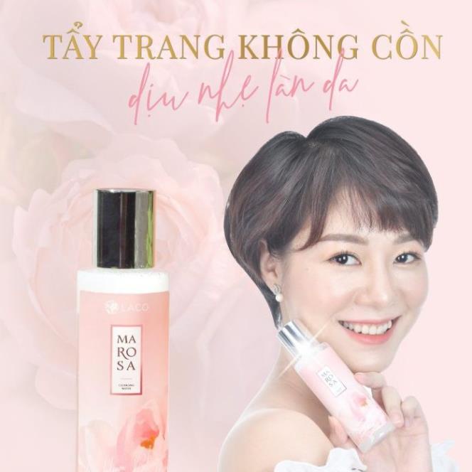 Nước Tẩy Trang Marosa Laco không cồn - Hỗ trợ làm sạch da, loại bỏ lớp trang điểm và bụi bẩn (chai 120ml)