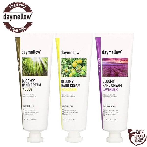 Kem Dưỡng Da Tay Cấp Ẩm Chiết Xuất Từ Thiên Nhiên Daymellow Bloomy Hand Cream 50g