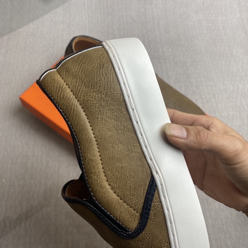 FULLBOX Slipon - Giày Lười Nam lv da bò đế cao su