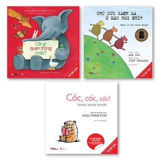 Sách - Combo 3 cuốn Picture Books Song Ngữ: Cốc, Cốc, Cốc + Chú Cừu Xanh Lá Ở Đâu Rồi Nhỉ + Cái Gì Quan Trọng Nhất