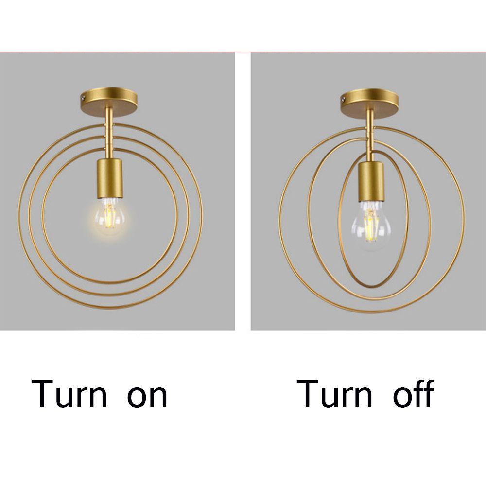 LONTIME Đèn LED Gắn Trần Nhà Trang Trí Phòng Khách Màu Vàng Đen