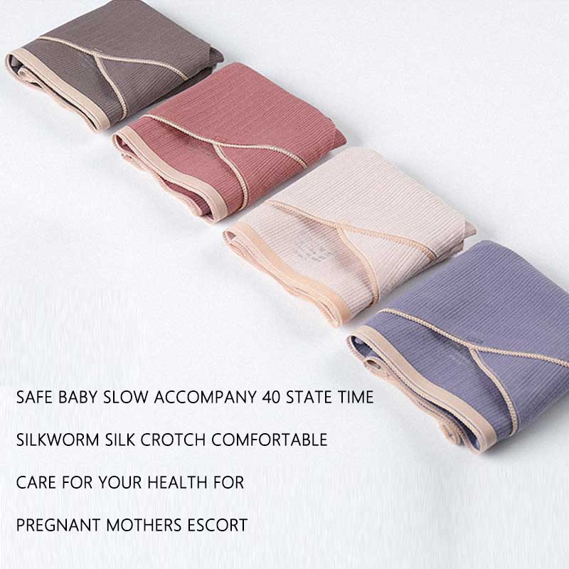 Mulberry silk antibacterial pregnant panties women's underwear cotton low-waist one piece seamless briefs M-XL
