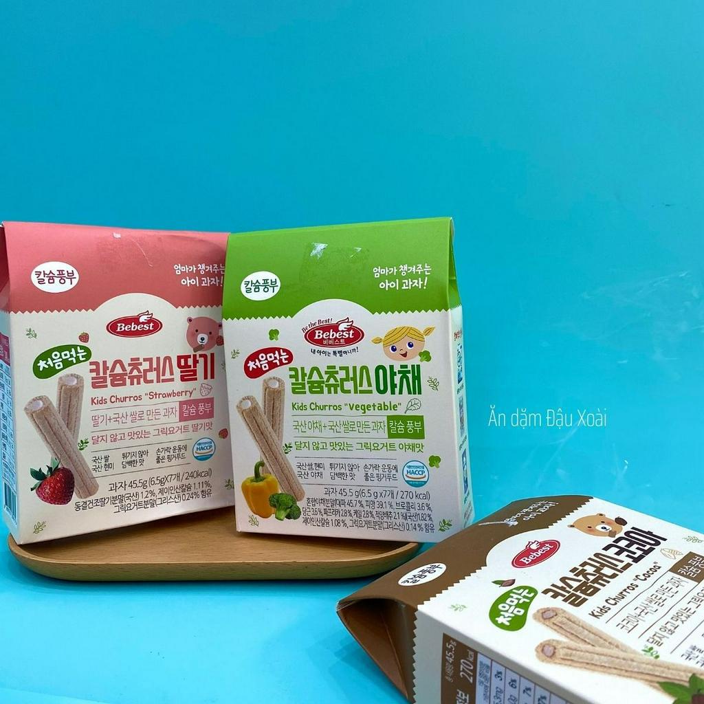 Bebest | Bánh ăn dặm cuộn kem canxi cho bé 7m+