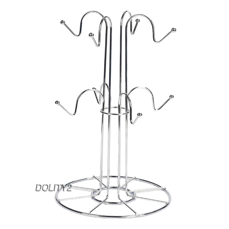 Giá Phơi Khô Cốc Rượu 8 Móc Treo 2 / 8 Ly Tiện Dụng Cho Gia Đình / Quán Bar