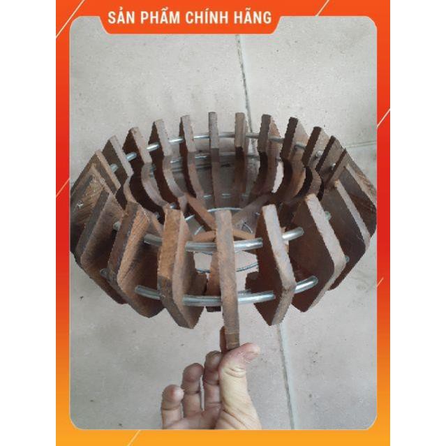 VNUA -  Mẫu chậu đĩa trồng lan gỗ căm se đk 20cm