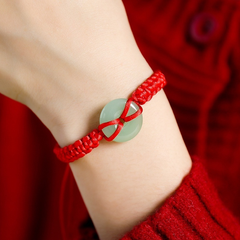 Vòng Tay Bện Dây Đỏ May Mắn Thời Trang Unisex