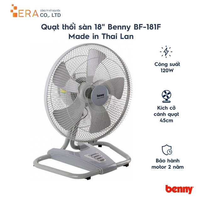 Quạt thổi sàn 18" Benny BF-181F Made in Thai Lan