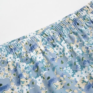 Chân váy IELGY dáng chữ A lưng cao họa tiết hoa nhí xinh xắn phong cách retro kiểu Pháp