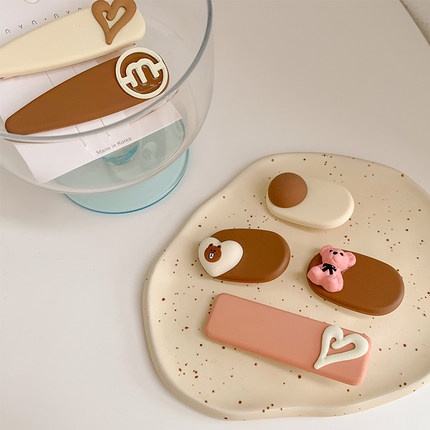 Kẹp tóc hình chú gấu hoạt hình chống trượt cho bé gái