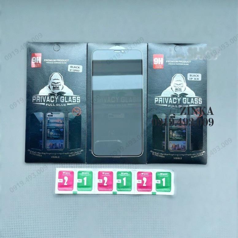 Kính cường Lực kính Chống Nhìn Trộm Full Màn Hình iphone 6G/7G/8G/6P/7P/8P/X/XR/XS/XSM/11/11PRO/11PROMAX/12PRO/12PROMAX