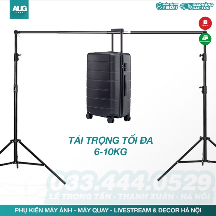 Bộ giá treo phông - khung treo phông di động PHOTOFUL CHÍNH HÃNG chụp ảnh cỡ lớn 2m88 x 3m - AUG Camera &amp; Decor