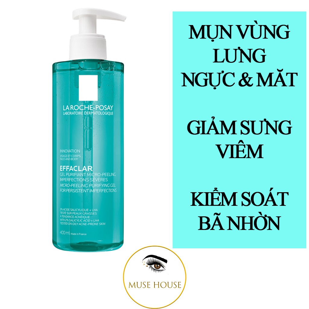 Sữa tắm giảm mụn lưng La Roche Posay Micro Peeling Purifying gel