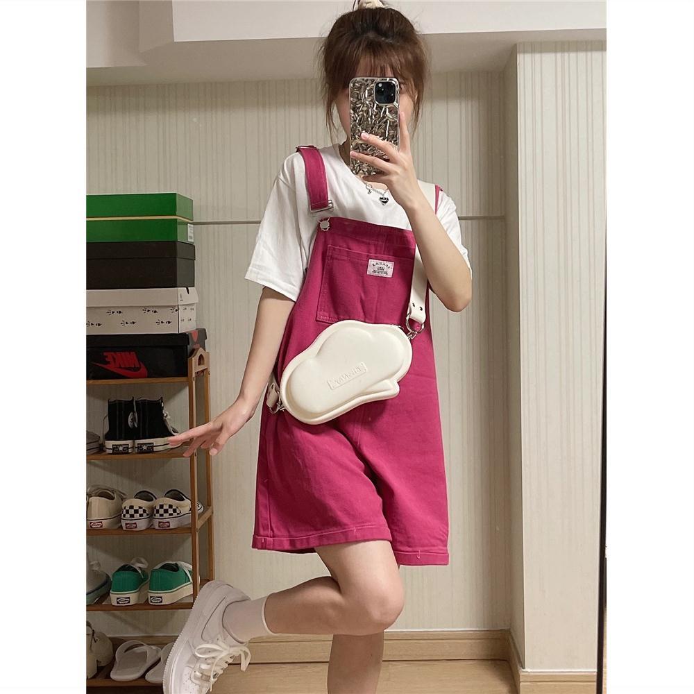 Bộ Áo Liền Quần Hai Dây Dáng Rộng Cỡ Lớn Phong Cách Nhật Bản Dễ Thương Thời Trang Mùa Hè Cho Nữ