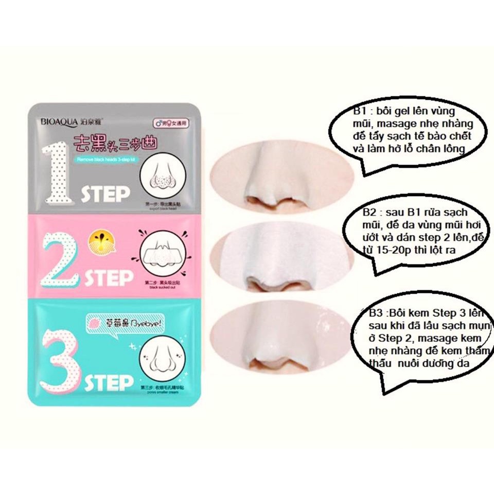 Mặt Nạ Lột Mụn 3 Bước Bioaqua - Gel Lột Mụn Đầu Đen Hiệu Quả Và Thu Nhỏ Lỗ Chân Lông