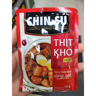 RẺ NHẤT- 1 HỘP 10 GÓI GIA VỊ THỊT KHO CHINSU SIÊU NGON
