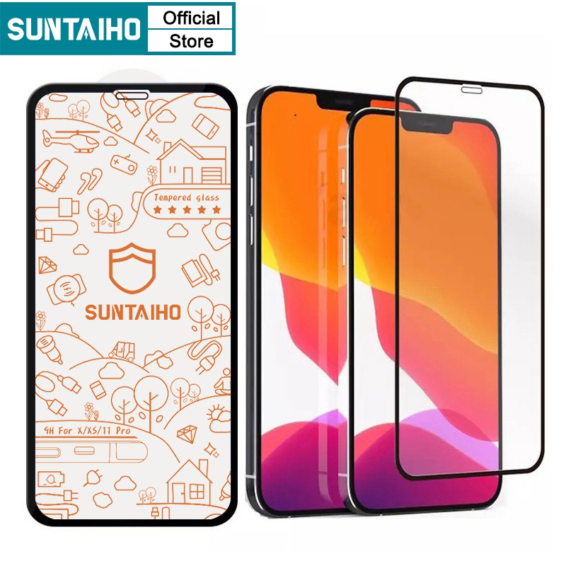 Kính cường lực 10D SUNTAIHO bảo vệ màn hình thích hợp cho IPhone 6 6s 7 8 Plus X Xr Xs Xsmax