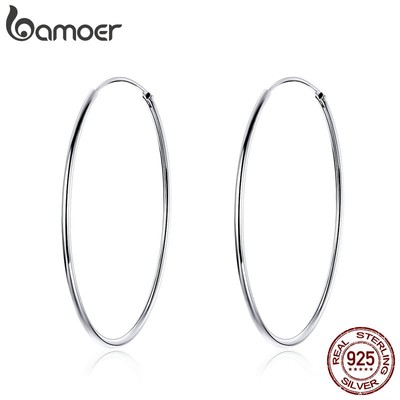 Bamoer Bông Tai bạc 925 Thời Trang 39mm sce598