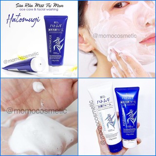 Sữa rửa mặt ý dĩ xanh Hatomugi Acne Care & Facial Washing