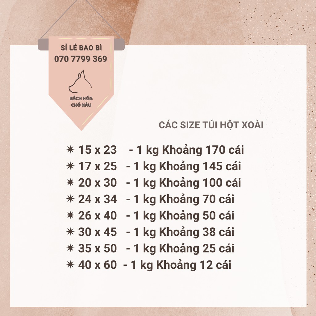 1KG Túi Xốp Hột Xoài Bóng Dẻo PE [Đủ Size] [Đủ Màu] Tiết Kiệm cho Shop