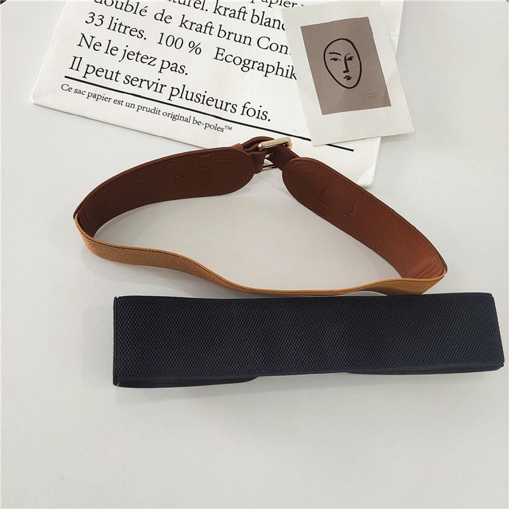 Thắt Lưng Da PU Màu Trơn Thiết Kế Đơn Giản Độc Đáo Thời Trang Cho Nữ