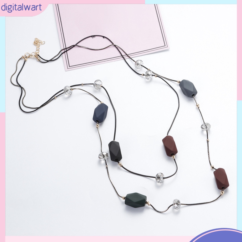 Dây Chuyền Dài 2 Lớp Đính Hạt Thời Trang