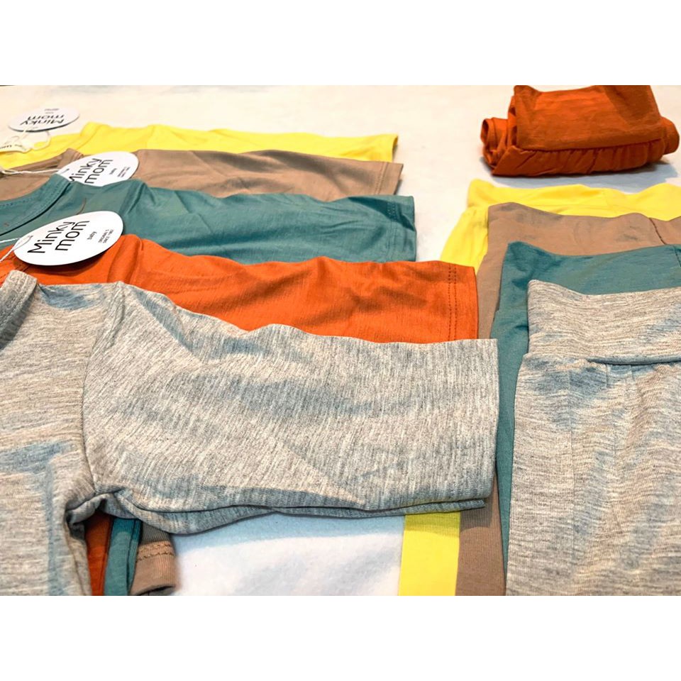 Bộ MINKY MOM Cạp Cao Tay Lỡ Cho Bé - Chất Thun Lạnh Siêu Mềm Mịn Mát -OL