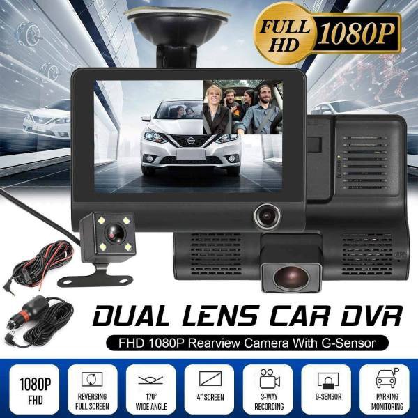 Camera hành trình 3 trong 1 quan sát tổng thể xe, màn hình 4 inh full HD 1080- cả trước và sau xe