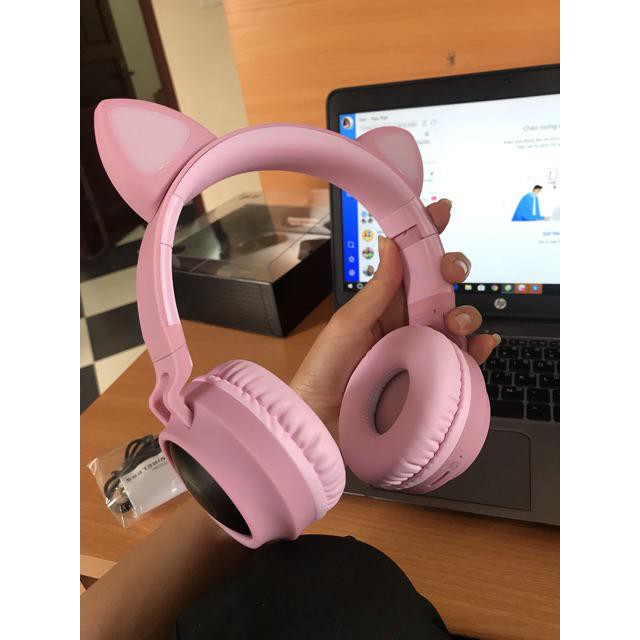 [Mã 267ELSALE hoàn 7% đơn 300K] Tai nghe chụp tai mèo Headphone Bluetooth HOCO W27