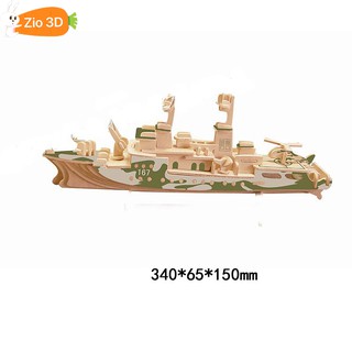 Mô Hình Lắp Ráp Gỗ 3D Tàu Chiến Destroyer