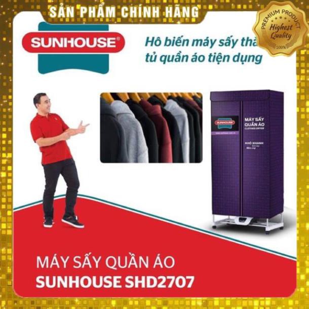 Tủ sấy quần áo Sunhouse SHD2707 1500W bảo hành 12 tháng chính hãng, có điều khiển từ xa, kèm ảnh thật