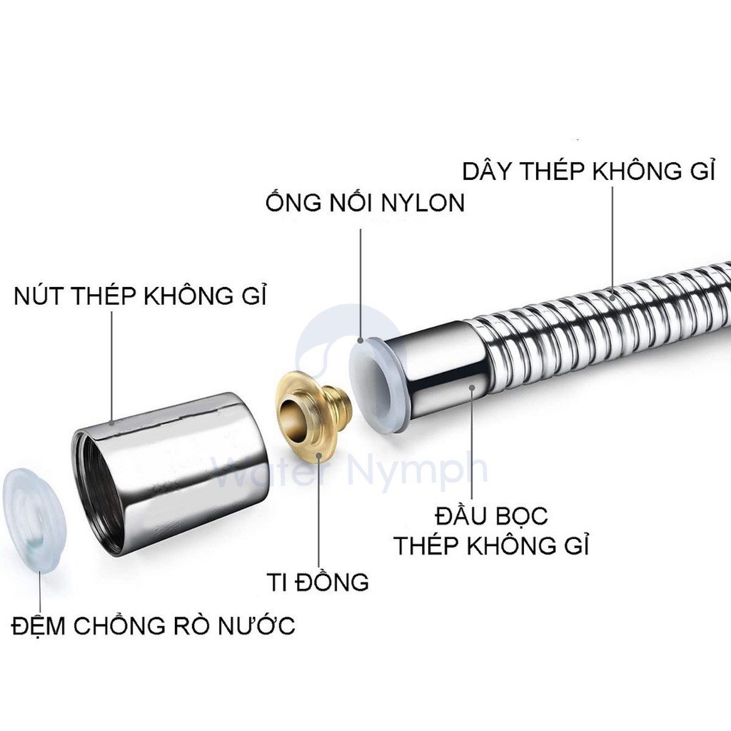 Dây vòi hoa sen inox chống cháy nổ cao áp 1.5M,Dây Xịt 1.2M Nhà Tắm