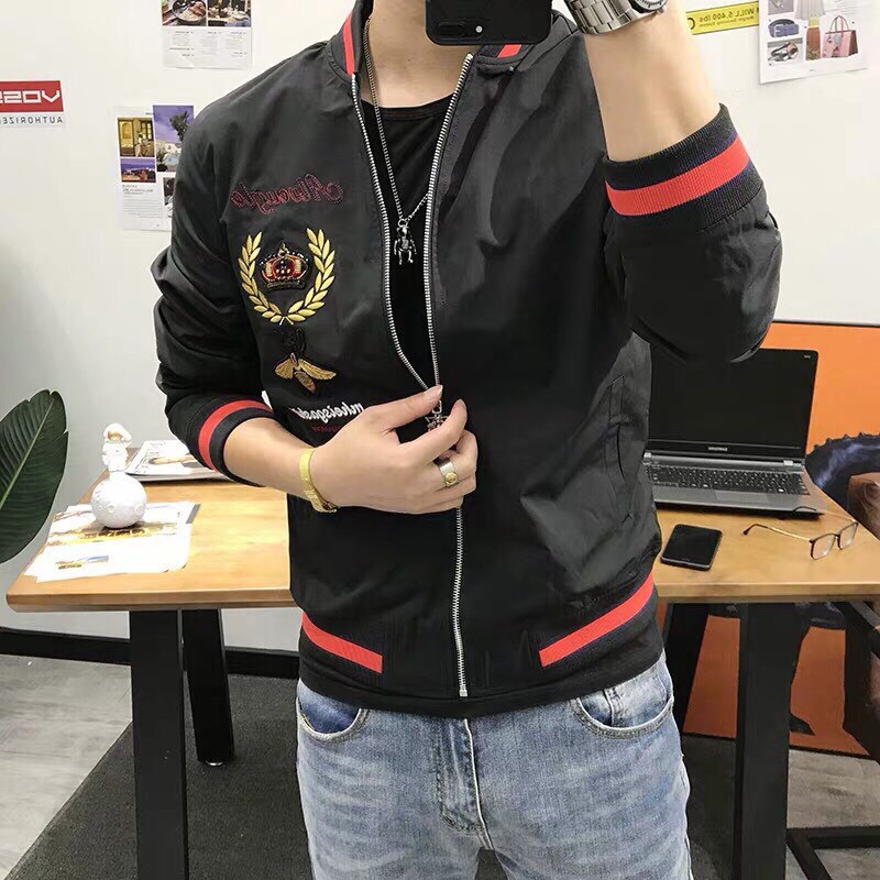 Áo khoác dù nam - Áo khoác dù nhẹ thêu logo cao cấp bao đẹp AKDU1