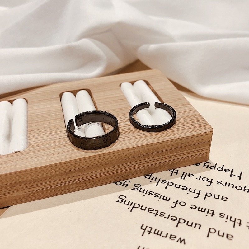 Nhẫn bạc SOFF CLUB S925 mạ thiếc đen không phai, không ra màu