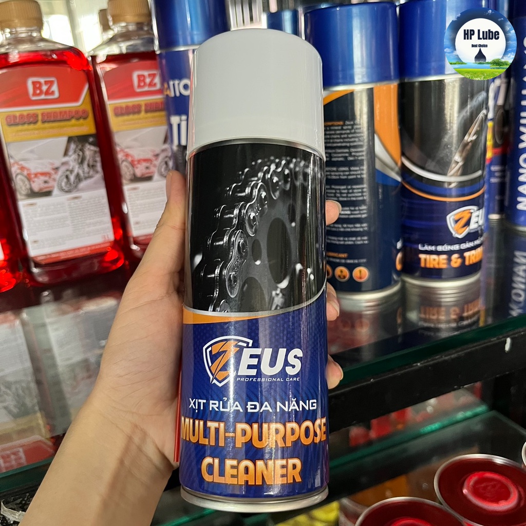 Combo Zeus Dưỡng sên, Vệ sinh sên, Phủ bóng sơn xe, phủ dàn nhựa nhám, dàn áo ZEUS Kèm Bàn Chải