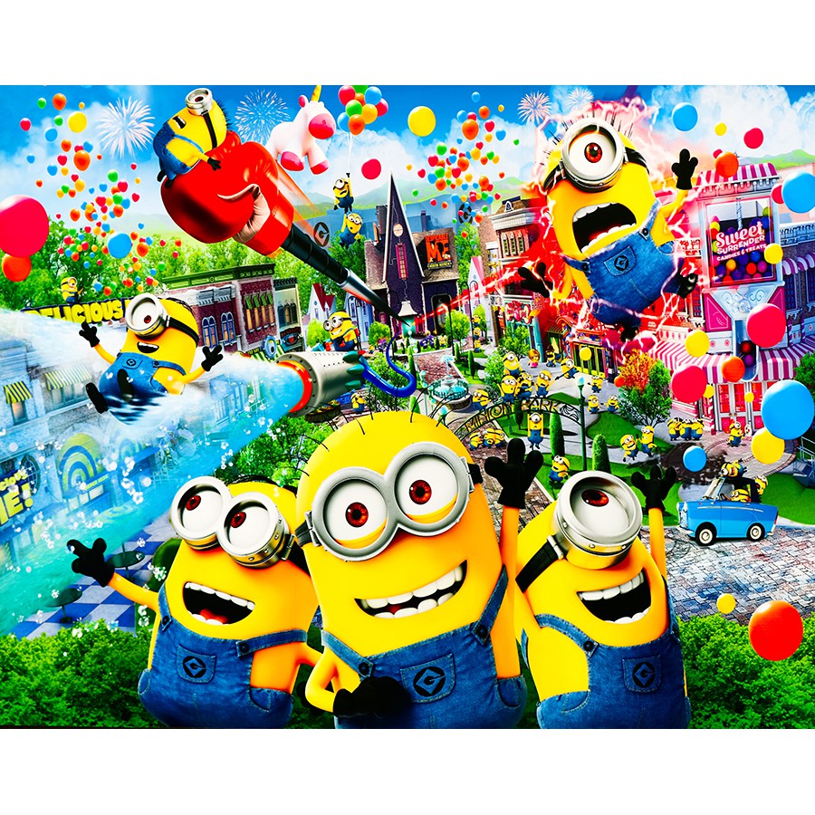 Tranh dán tường 3d kim sa minion BINBIN TB77 (Có in theo yêu cầu)
