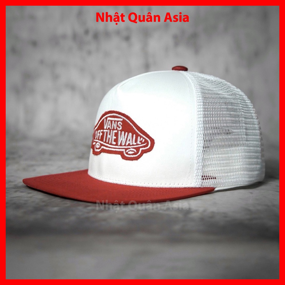 Nón lưỡi trai Vans Off The Wall phối lưới snapback cao cấp - Nhật Quân Asia nhatquanasia capman