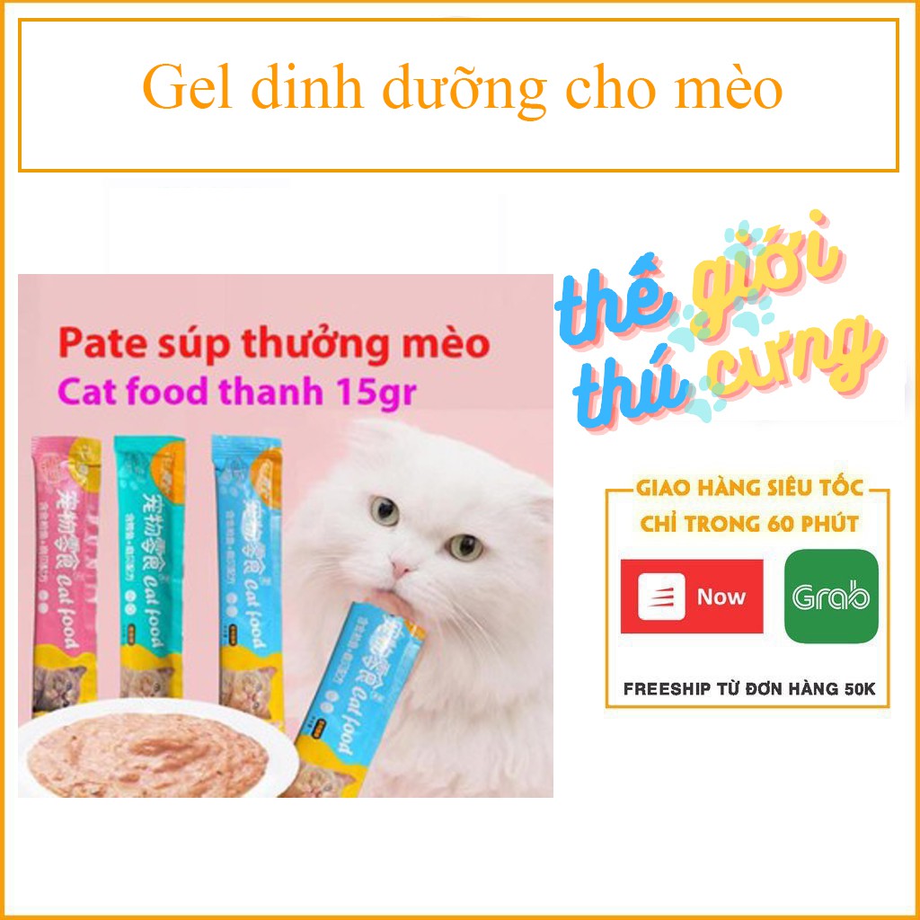 Pate Thanh dạng Gel dinh dưỡng cho mèo chó thức ăn dạng ướt cho mèo đồ ăn vặt mèo snack súp thưởng mè