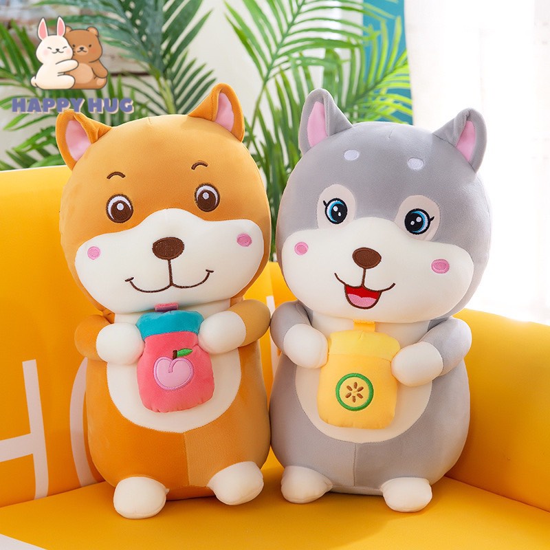 Gấu Bông Sóc bông ôm quả đáng yêu Size 25 cm nhồi gòn cao cấp - Happy Hug