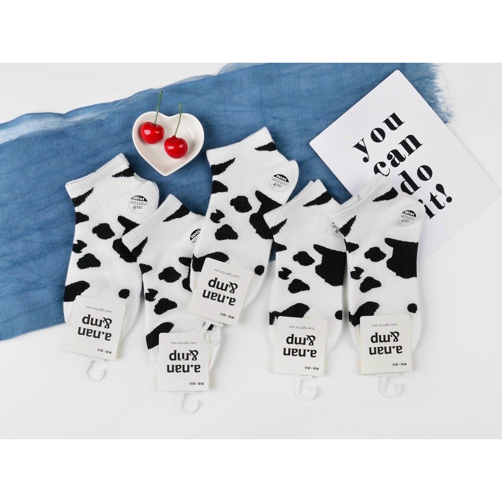 [Rẻ Vô Địch] Tất Bò Sữa Cute - Tất Cổ Ngắn