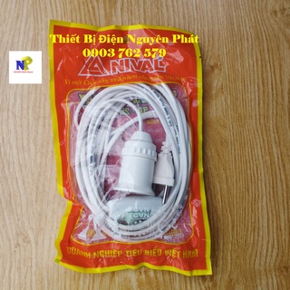 Đui đèn liền dây 5a - 250v nival dây dài 2.5m & 5m có công tắc treo dạ quang