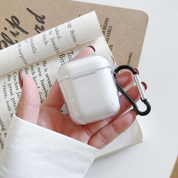 Vỏ Bọc Tai Nghe AirPods 1/2/3/Pro/Pro 2 Case Silicon Dẻo Trong Suốt Ốp Bảo Vệ Chống Sốc Kèm Móc Khóa - Minh An Saigon