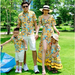 Set đồ đi biển cho gia đình - đồ gia đình du lịch - váy đôi gia đình - áo đi biển đôi - áo đôi đi biển du lịch